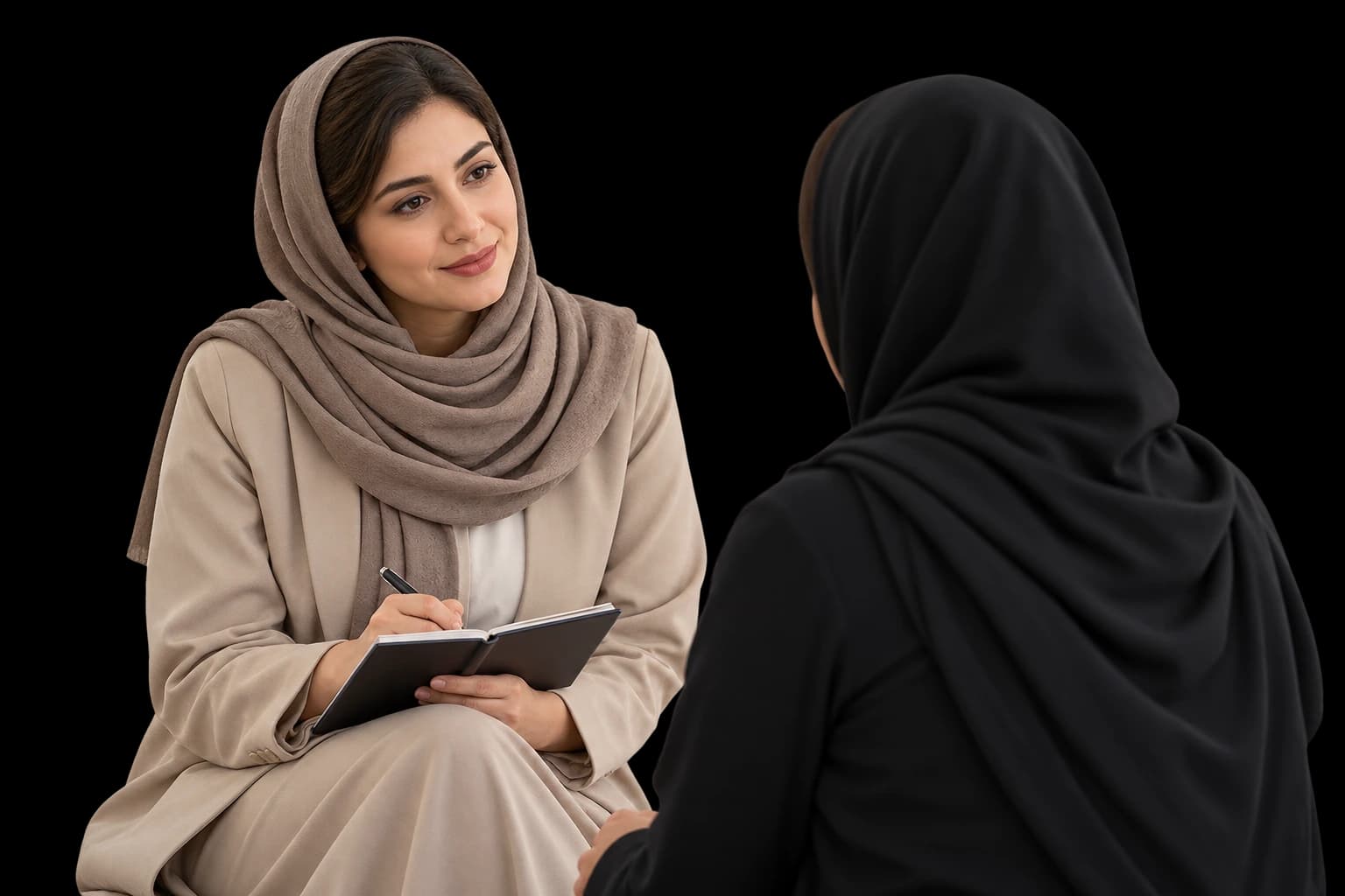 گفتوگوی مشاوره در کلینیک آرامش